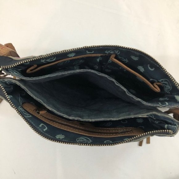 Lucky Brand Denim & Leather Boho Mini Shoulder Bag - Picture 10 of 11